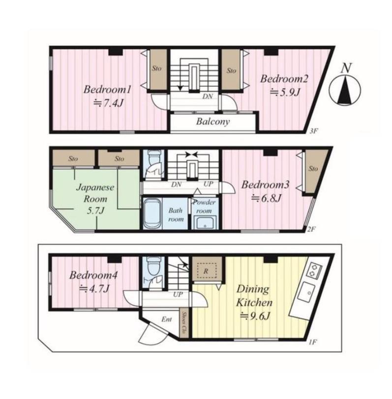 Shinjuku 5-Room Family House Токіо Екстер'єр фото